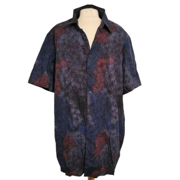 Perry Ellis men's Button Down Multicolor Shirt Sz 2XLT - Picture 2 of 6